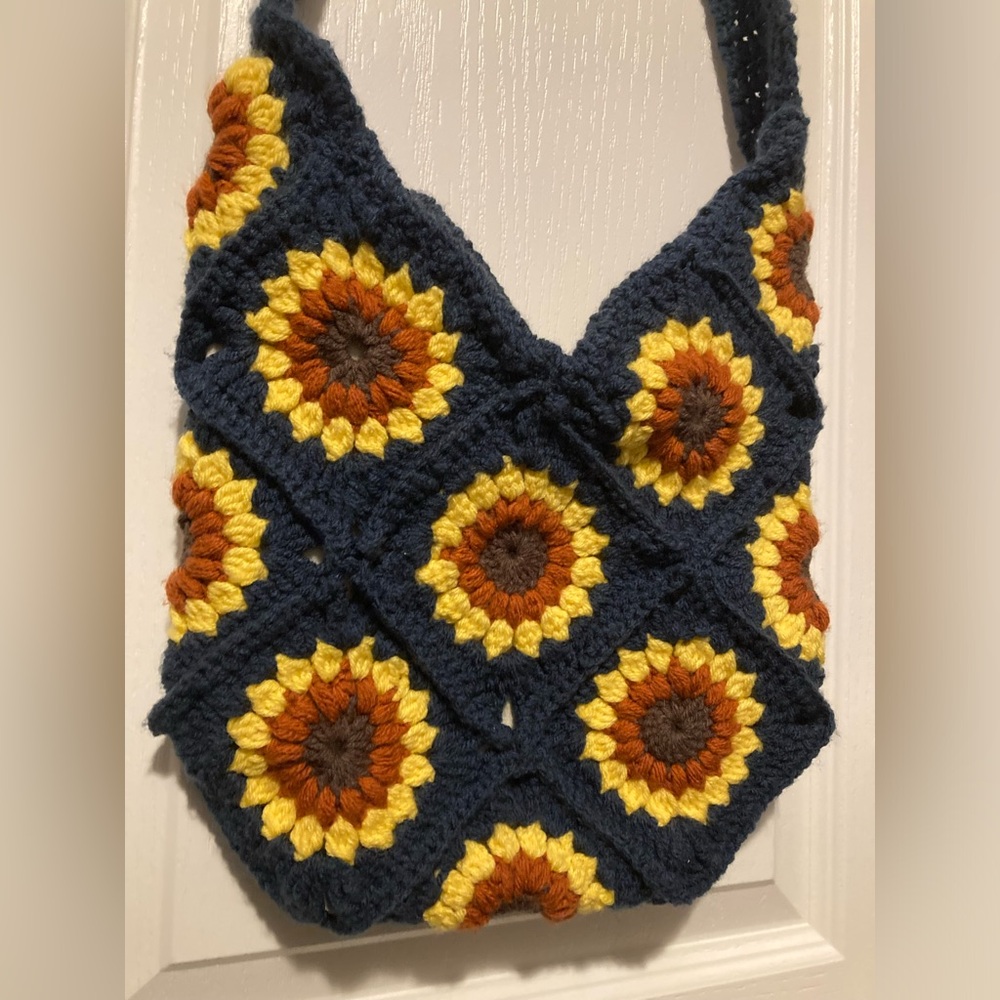 Crocheted Cross Body hand bag
